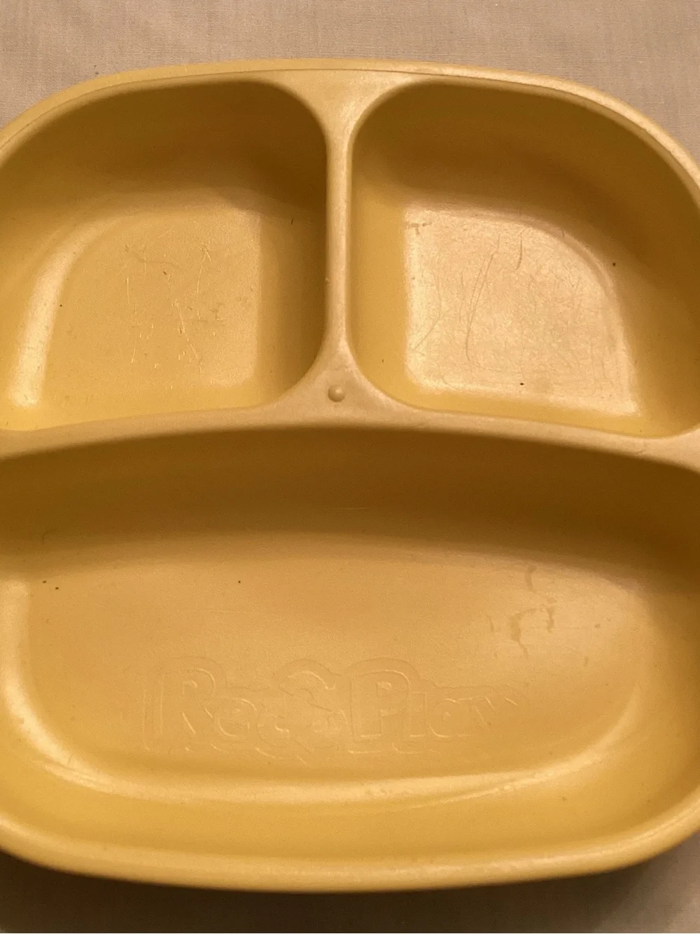 RePlay Set of 2 Yellow and Blue Child’s 3 Compartment Feeding Dishes